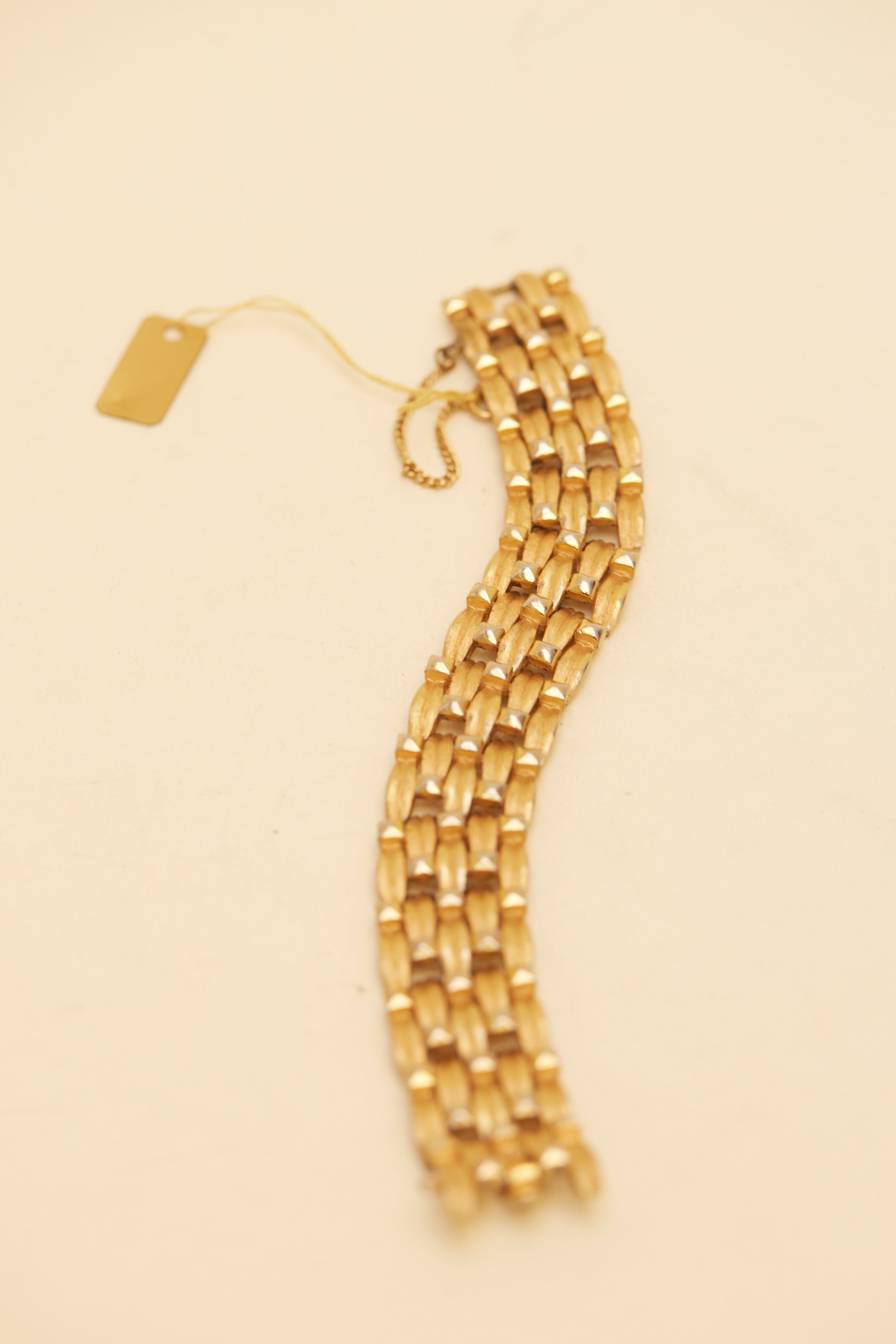 1950's Trifari Gold with Pyramid Accent Bracelet – Shop Divine Vintage